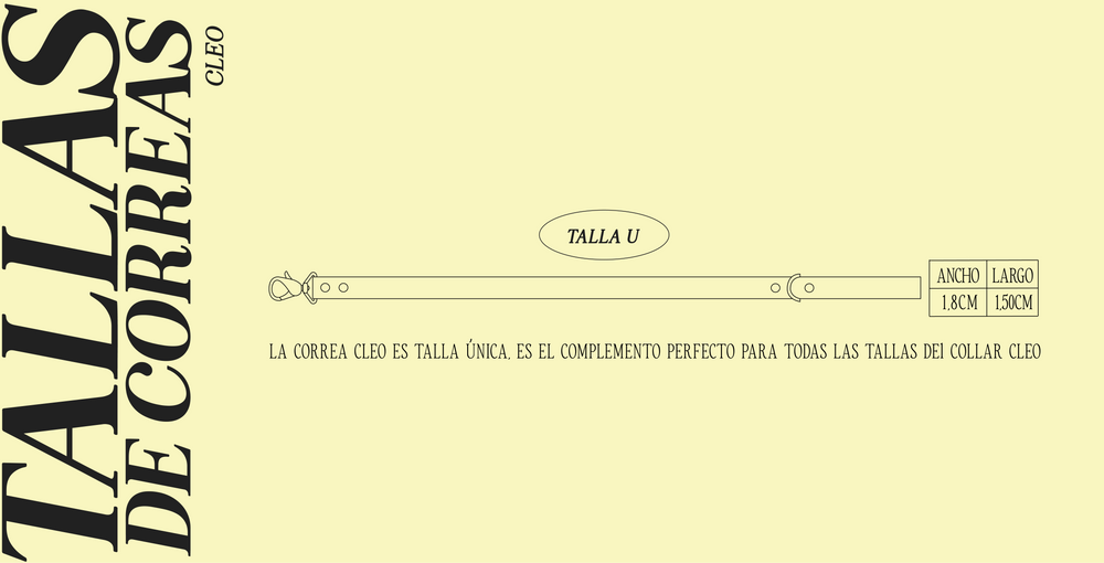 Guía de tallas CORREA CLEO