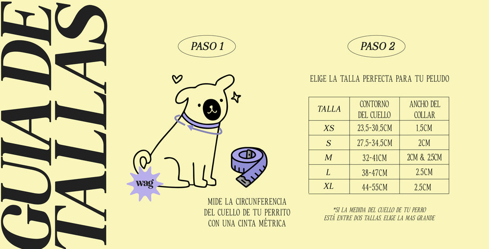 Guía de tallas COLLAR AGI